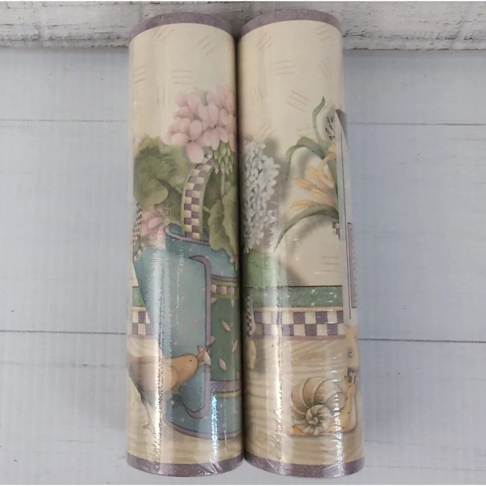 Debbie Mumm Teapots Imperial Wallpaper Border Two Rolls 10 yds Cottagecore